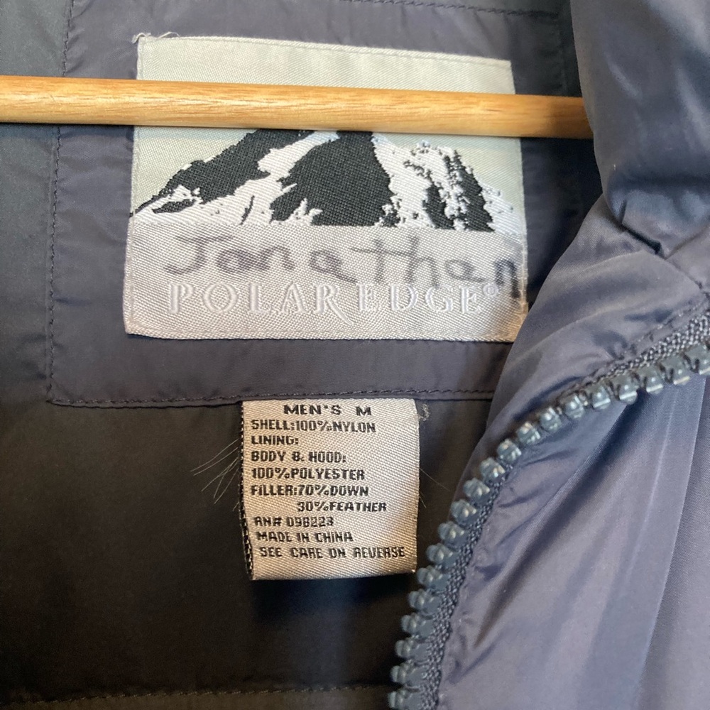 Polar Edge Mens Medium Grey  Puffer Down Feather Jacket With Pockets For Winter - Picture 2 of 5